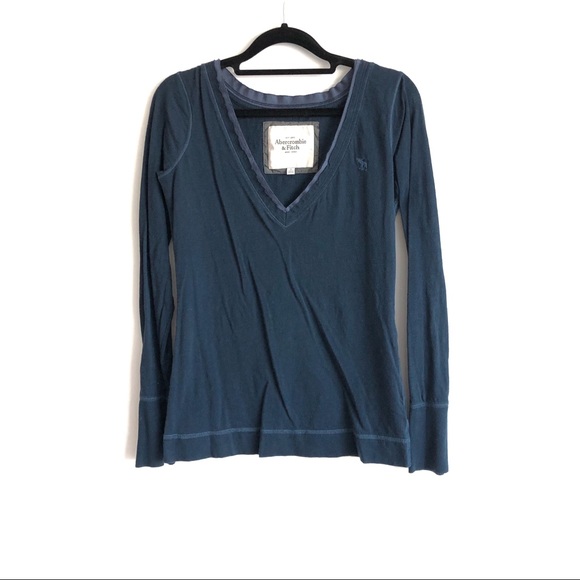 Abercrombie Fitch Navy Blue Long Sleeve 